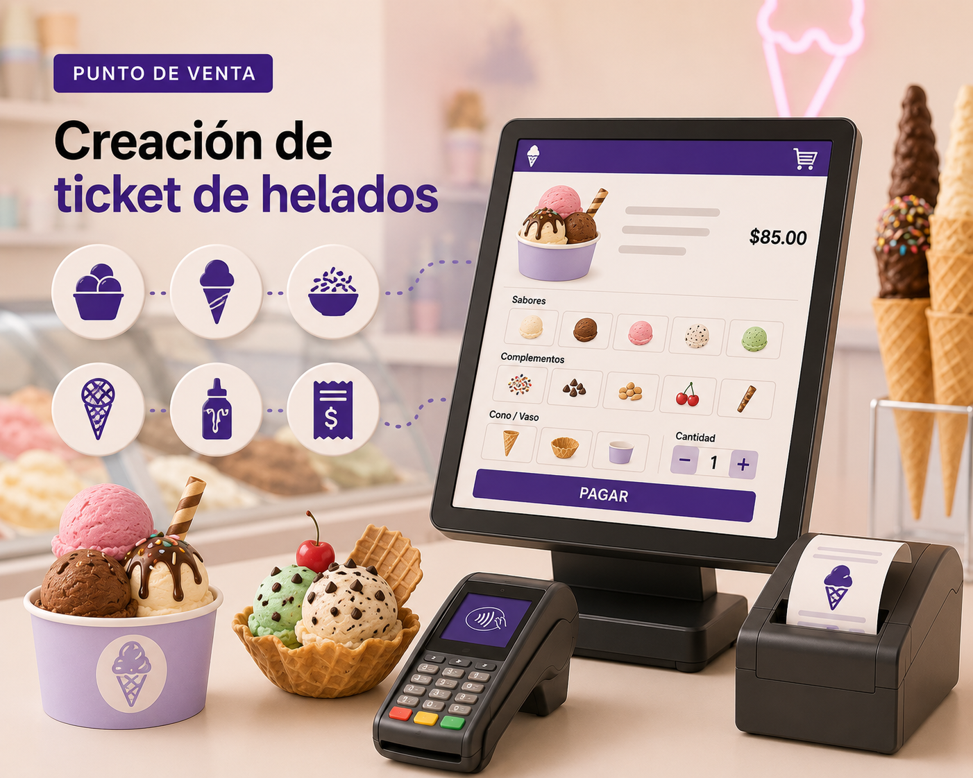 Creación de ticket de Helados