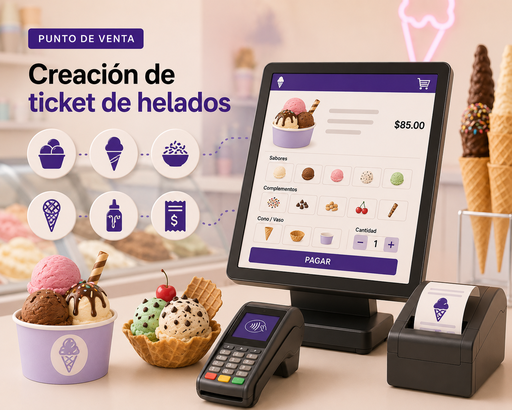 Creación de ticket de Helados